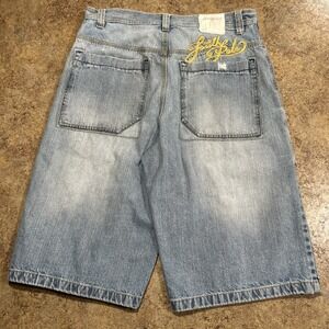 Vintage Y2k Southpole Jean Shorts Size 38 (fits 36) Baggy Blue Distressed